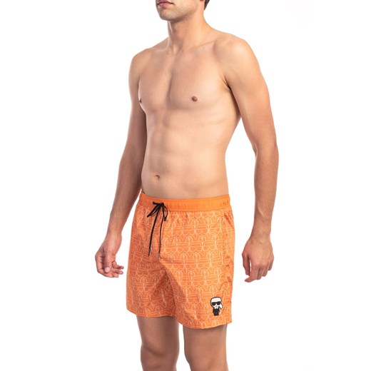 Szorty kąpielowe w kolorze pomarańczowym Karl Lagerfeld S okazja Limango Polska