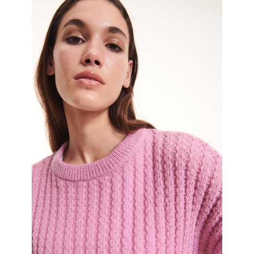 Reserved - Sweter o strukturalnym splocie - Reserved L Reserved