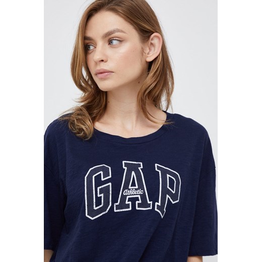 GAP t-shirt bawełniany kolor granatowy Gap S ANSWEAR.com