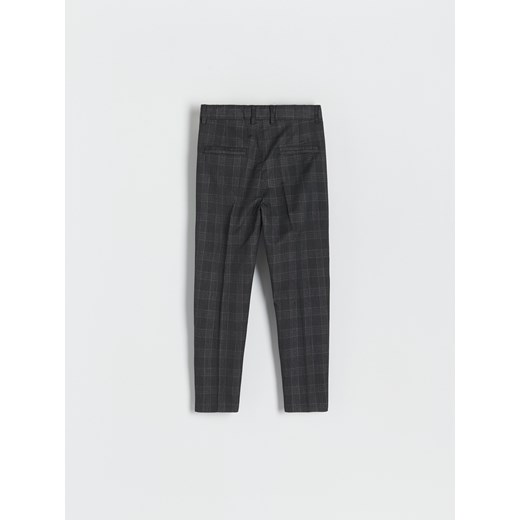 Reserved - Eleganckie spodnie slim fit w kratę - Szary Reserved 134 Reserved