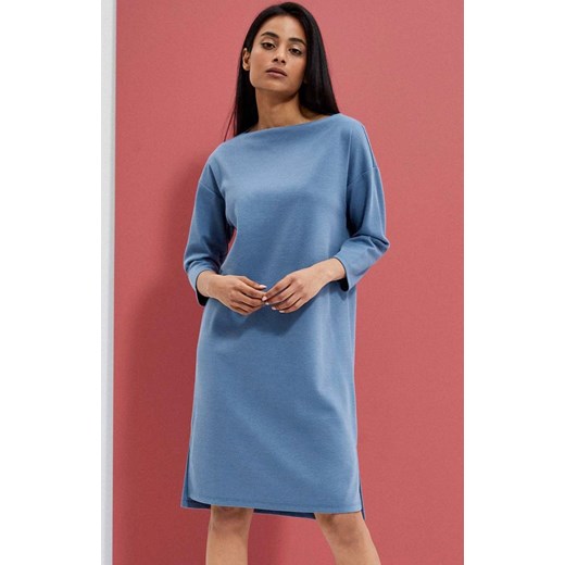 Sukienka gładka 3900, Kolor niebieski, Rozmiar XS, Moodo ze sklepu Primodo w kategorii Sukienki - zdjęcie 142859977