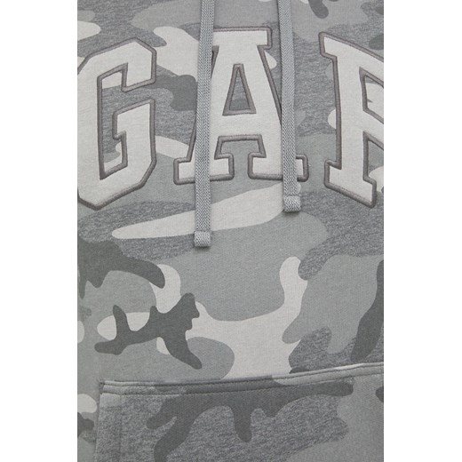 GAP bluza męska kolor szary z kapturem z aplikacją Gap S ANSWEAR.com