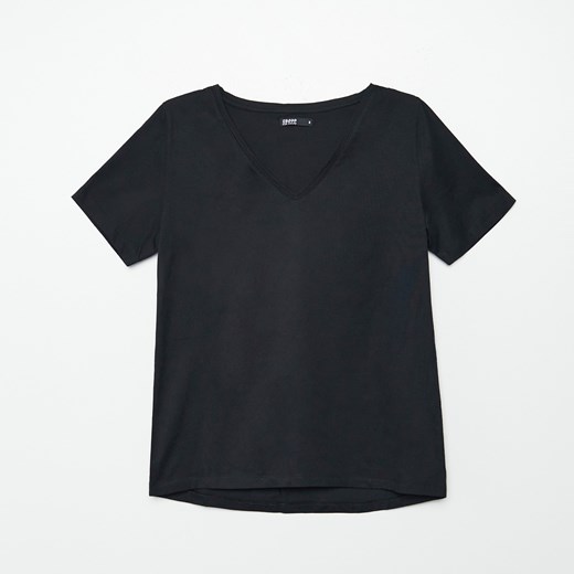 Cropp - Gładka koszulka oversize - Czarny Cropp XS promocja Cropp