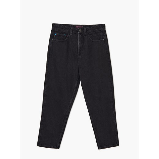 Cropp - Czarne jeansy dad fit - Czarny Cropp 34/34 Cropp