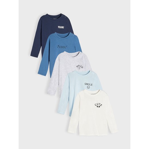 Sinsay - Koszulki 5 pack - Turkusowy Sinsay 98 Sinsay