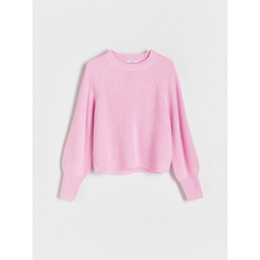 Reserved - Gładki sweter - Różowy Reserved XL Reserved