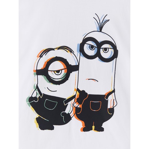 Reserved - Piżama z szortami Minionki - Biały Reserved XXL Reserved