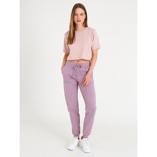 GATE Klasyczne spodnie dresowe damskie basic z mieszanki bawełny XS Gate XS wyprzedaż gateshop