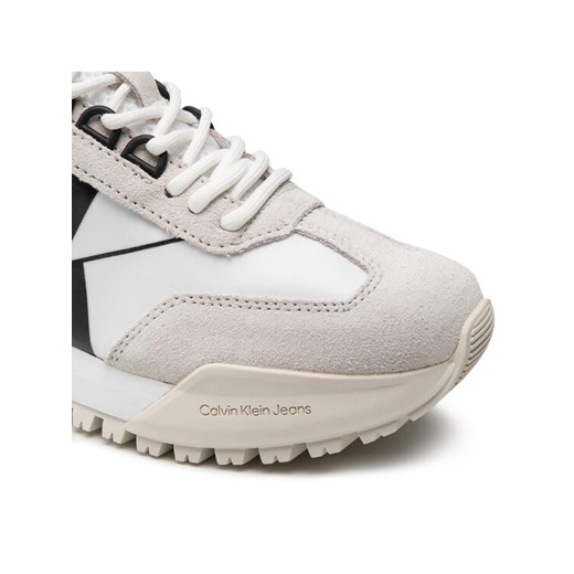 Calvin Klein Jeans Sneakersy New Retro Runner Laceup Low YW0YW00683 Biały 40 MODIVO