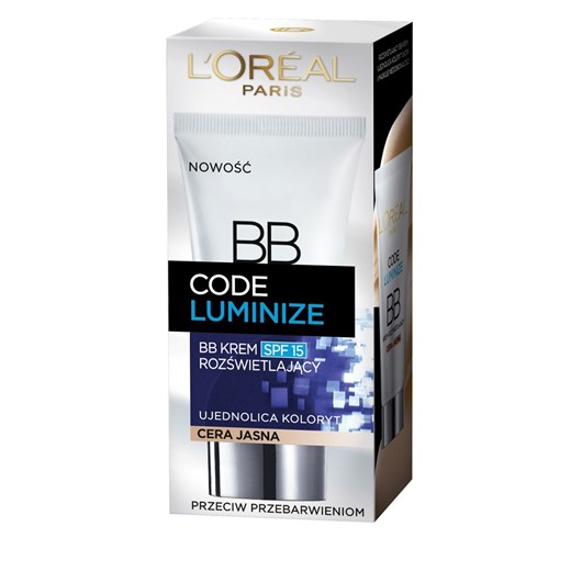 L'Oréal Paris - Krem rozświetlający cera jasna Code Luminize BB 50 ml