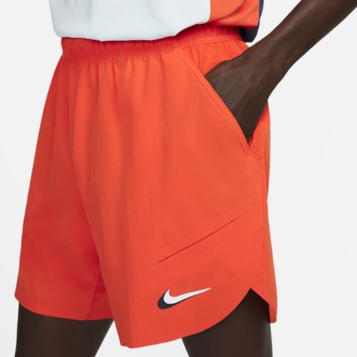 Męskie spodenki tenisowe 18 cm NikeCourt Dri-FIT ADV Slam - Pomarańczowy Nike 2XL okazja Nike poland
