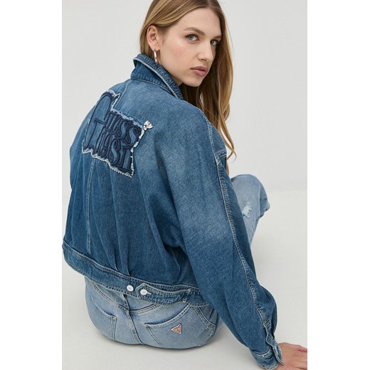 Guess kurtka jeansowa damska przejściowa oversize Guess M ANSWEAR.com