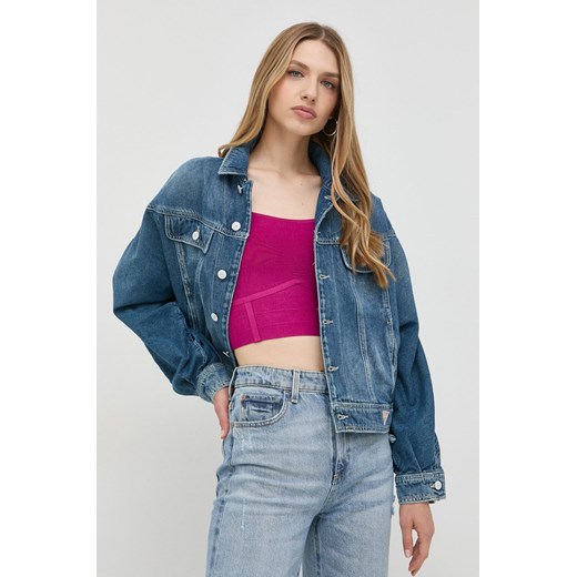 Guess kurtka jeansowa damska przejściowa oversize Guess XL ANSWEAR.com