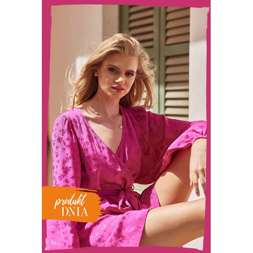 Sukienka wiązana Pink Saphhire, XS L NAOKO okazja