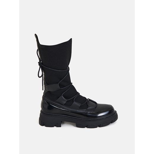 GATE Kombinowane sznurowane buty damskie 36 Gate 36 wyprzedaż gateshop