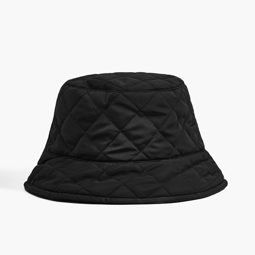 Cropp - Pikowany kapelusz bucket hat - Czarny Cropp Uniwersalny wyprzedaż Cropp