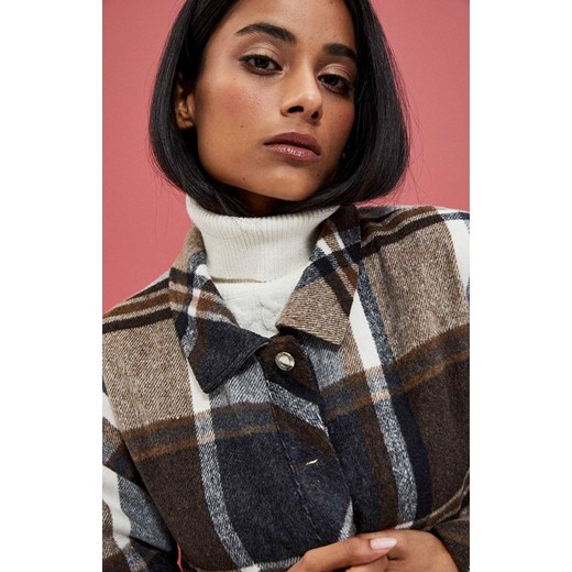 Koszulowa kurtka 3917, Kolor brązowy-wzór, Rozmiar XS, Moodo L Primodo