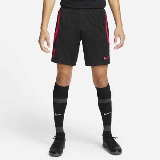 Męskie spodenki piłkarskie z dzianiny Liverpool F.C. Strike Nike Dri-FIT - Czerń Nike 2XL Nike poland