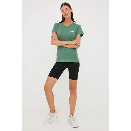 New Balance t-shirt damski kolor zielony New Balance S ANSWEAR.com