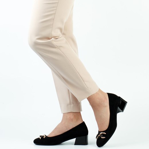 Czarne zamszowe czółenka damskie SERGIO LEONE PB121 MIC Suzana.pl 36 promocja suzana.pl