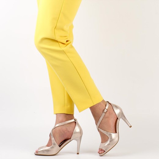 Sandały damskie Sergio Leone eleganckie na szpilce 