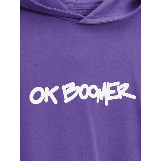 Bluza z kapturem i nadrukiem Ok Boomer - Fioletowy House M House