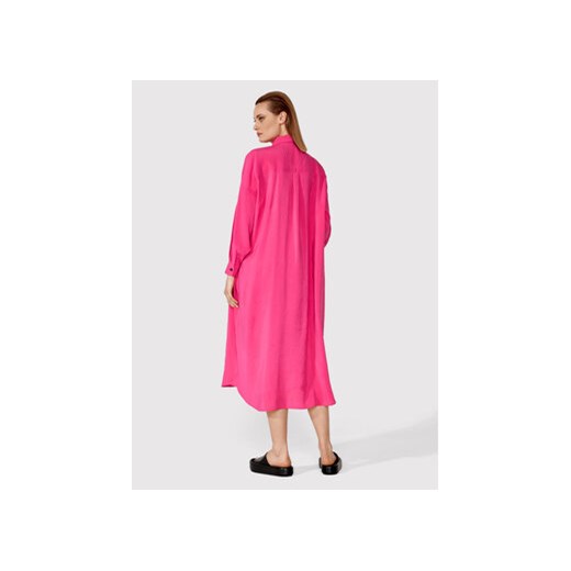 Simple Sukienka koszulowa SUD068 Różowy Relaxed Fit Simple 34_36 okazja Modivo_marki_wlasne