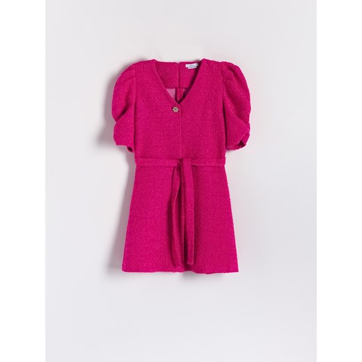 Reserved - Sukienka ze strukturalnej tkaniny - Różowy Reserved XL Reserved