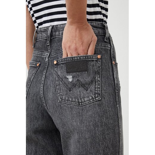 Wrangler jeansy Mom Straight Star Gazer damskie high waist Wrangler 27/30 ANSWEAR.com