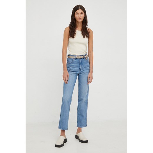 Wrangler jeansy Mom Straight Mauna damskie high waist Wrangler 27/30 ANSWEAR.com