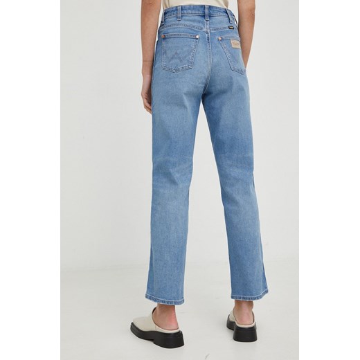 Wrangler jeansy Mom Straight Mauna damskie high waist Wrangler 30/32 ANSWEAR.com