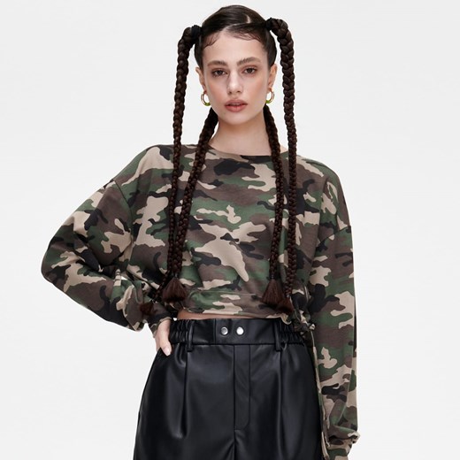 Cropp - Bluza moro oversize - Khaki Cropp L okazyjna cena Cropp