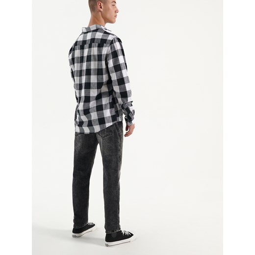 Jeansy slim fit z niskim stanem szare vintage - Szary House 30/30 House