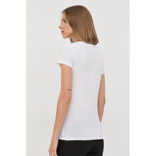 Bluzka damska biała Armani Exchange z krótkim rękawem 