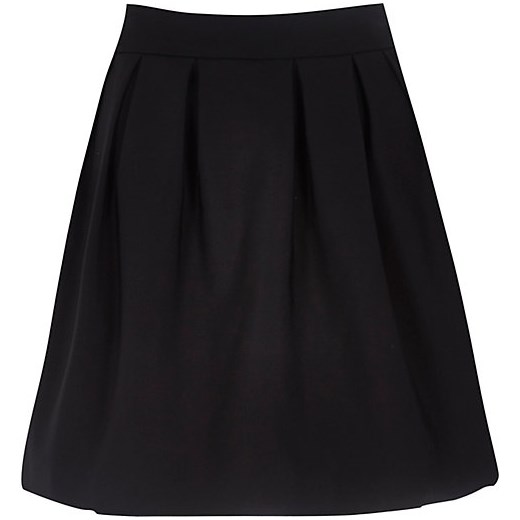 Black stretch pleated high waisted skirt river-island czarny spódnica