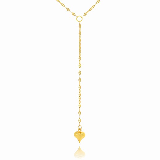 NASZYJNIK  STAL CHIRURGICZNA POZŁACANA BODY CHAIN SERCE Blink One size blinkshop.pl