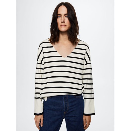 Mango Sweter Tortugav 37033844 Beżowy Oversize Mango S MODIVO