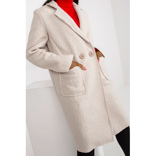 Palto damskie GALFEMA ECRU L okazja Ivet Shop