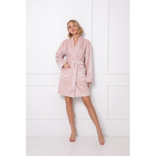 Szlafrok Aruelle Eve Bathrobe XS-2XL dusty pink/róż pudrowy M ajstyle.pl