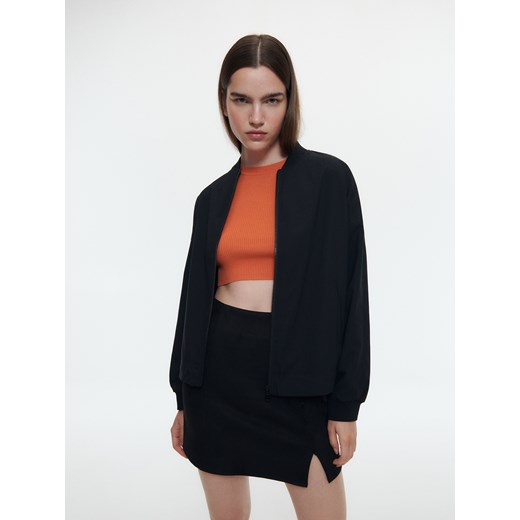 Reserved - Crop top z wiskozą - Pomarańczowy Reserved S Reserved