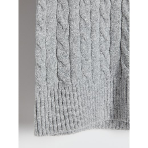 Reserved - Sweter w warkoczowy splot - Jasny szary Reserved S Reserved