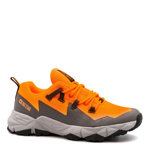 Buty sportowe damskie pomarańczowe sneakersy płaskie z tworzywa sztucznego 