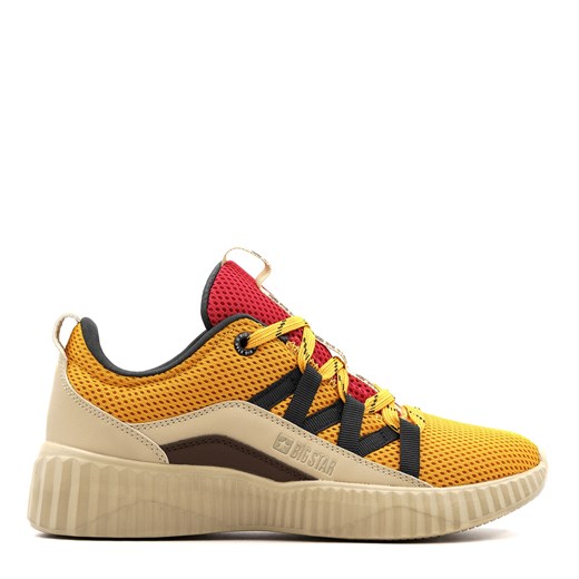 Buty sportowe damskie żółte sneakersy na wiosnę płaskie 