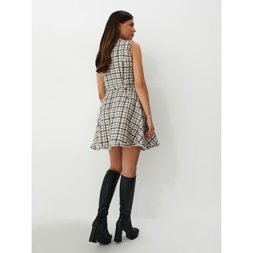 Mohito - Tweedowa sukienka - Kremowy Mohito 38 Mohito