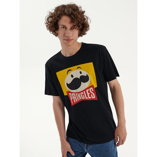 Koszulka z nadrukiem Pringles czarna - Czarny House XXL House