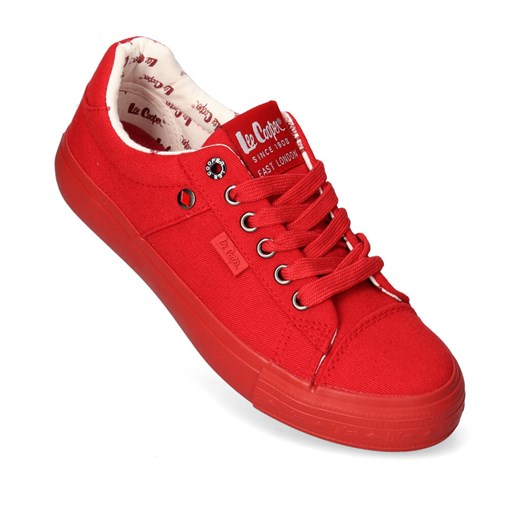 Trampki Lee Cooper LCW-21-31-0004L Czerwone ze sklepu Arturo-obuwie w kategorii Trampki damskie - zdjęcie 143493098