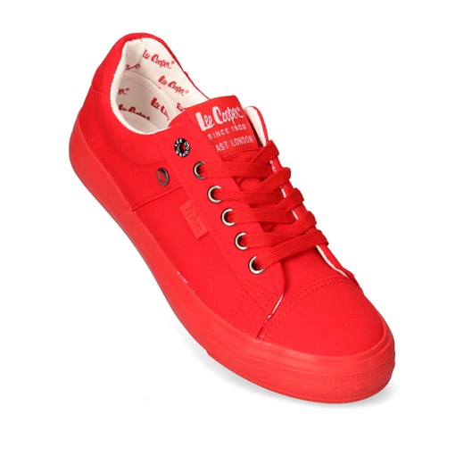 Trampki Lee Cooper LCW-22-31-0893L Czerwone ze sklepu Arturo-obuwie w kategorii Trampki damskie - zdjęcie 143493145