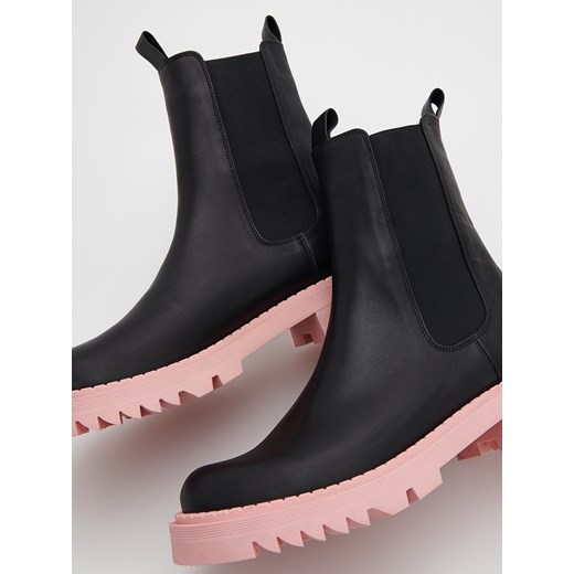 Reserved - Skórzane botki - Czarny Reserved 39 Reserved