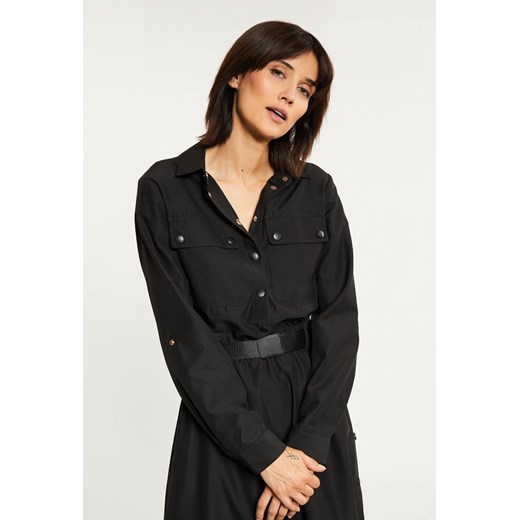 Sukienka maxi o koszulowym kroju 38 MONNARI