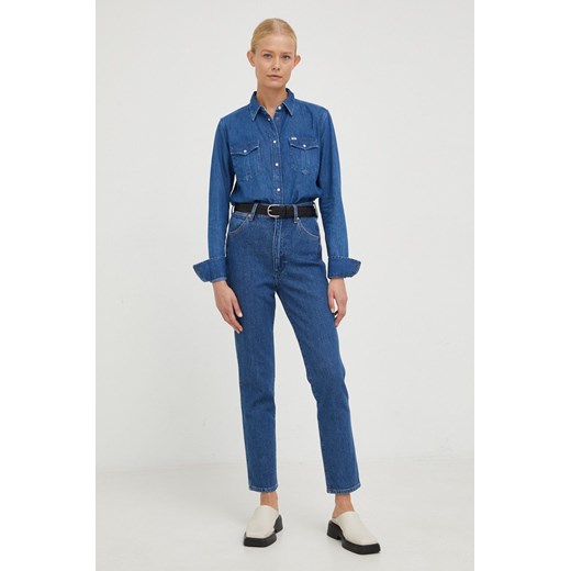 Wrangler jeansy Walker Raincloud damskie high waist Wrangler 29/32 ANSWEAR.com